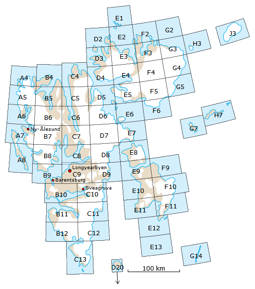 Cartes de randonnée Spitzberg Cartes de randonnée Spitzberg