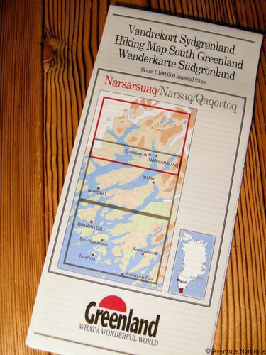 N° 1 - Narsarsuaq – Groenland Sud – Carte de randonnée - 1 :100 000