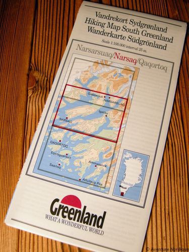 N° 2 - Narsaq – Groenland Sud – Carte de randonnée - 1 :100 000