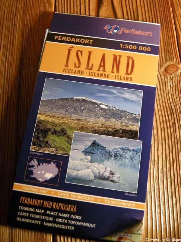 Carte touristique Islande 1:500 000 Ferdakort