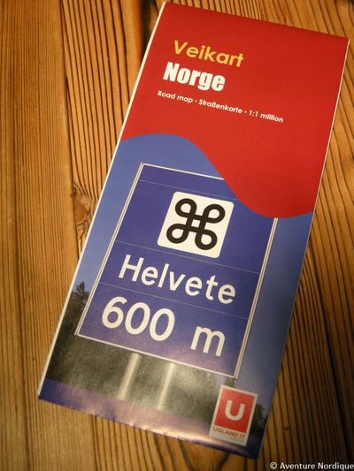 Carte routière de Norvège Veikart Norge