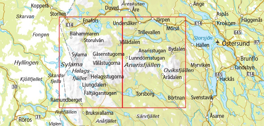 Jämtlandsfjällen 1:75 000