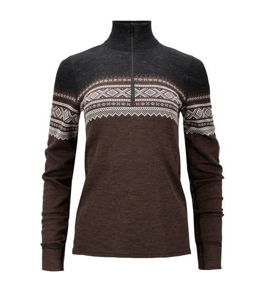 Aclima Marius Mock Neck W/Zip Woman - Gråfjell