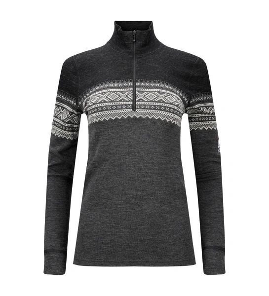 Aclima Marius Mock Neck W/Zip Woman - Gråfjell