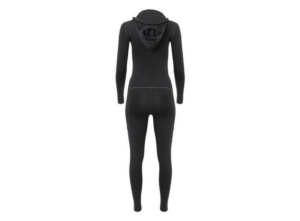 Combinaison avec cagoule 100 % laine mérinos Aclima WarmWool Overall Woman-Noir