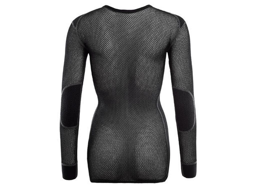 Sous-vêtement chaud et ultra-respirant Aclima WoolNet Original Crew Neck Woman-Noir