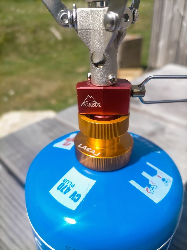 Adaptateur cartouche de gaz à valve clipsable Lacal Adapter G48