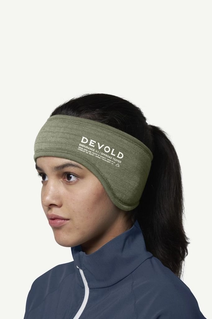 Bandeau épais, chaud et doux 100 % en laine mérinos Devold Endurance Merino Headband - Lichen
