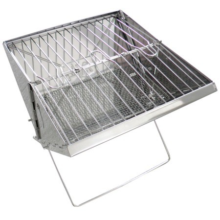 Barbecue Barbiq : portable, pliable et réutilisable en acier inoxydable.