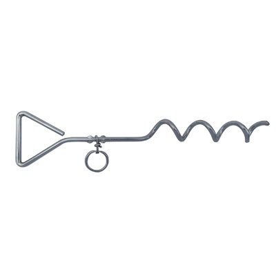 Piquet D'attache Pour Chien 50 Cm - En Fer, 2 Anneaux, Facile à Planter - Pour Jardin, Camping, Randonnée - 8