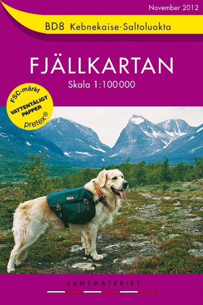 BD8 Kebnekaise-Saltoluokta Fjällkarta