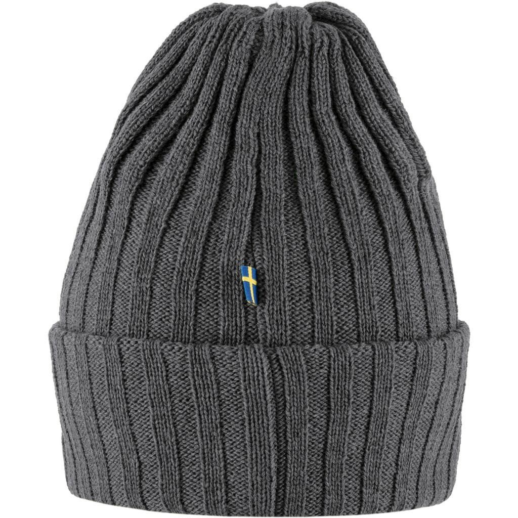 Bonnet à mailles côtelées 100 % laine Fjällräven Byron Hat - Gris Foncé/Graphite
