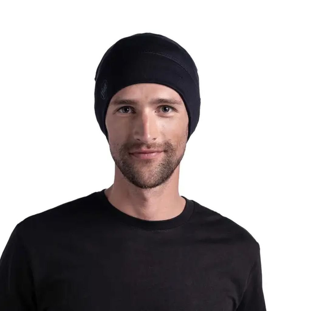 Bonnet chaud et léger Buff Merino Lightweight Beanie-Noir