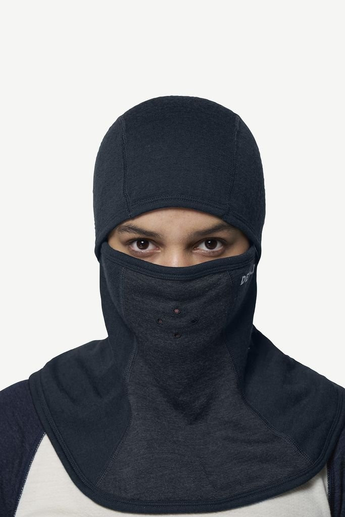 Cagoule épaisse, douce et chaude en laine mérinos Devold Expedition Arctic Pro Balaclava - Gris/bleu- Black/Ink