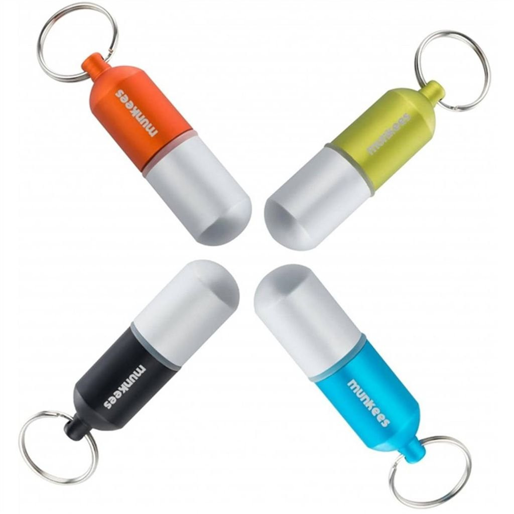 Mini capsule étanche fixé à un porte-clés Munkees Waterproof Capsule