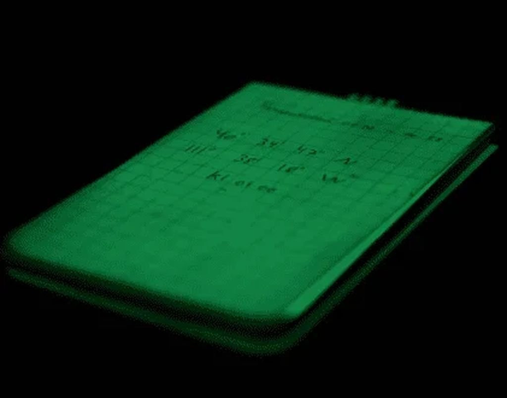 Carnet étanche et phosphorescent Modestone Waterproof Glowpad 96x148 cm-Noir