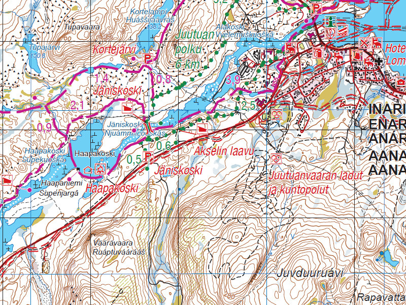 Hammastunturi Ivalojoki Juutua 1:50 000, Outdoor Map