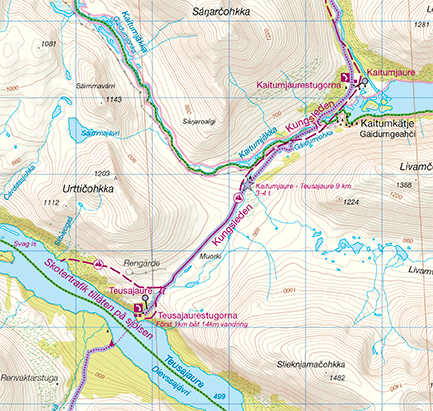 Carte & Guide Kungsleden n°3 : Saltoluokta - Kvikkjokk