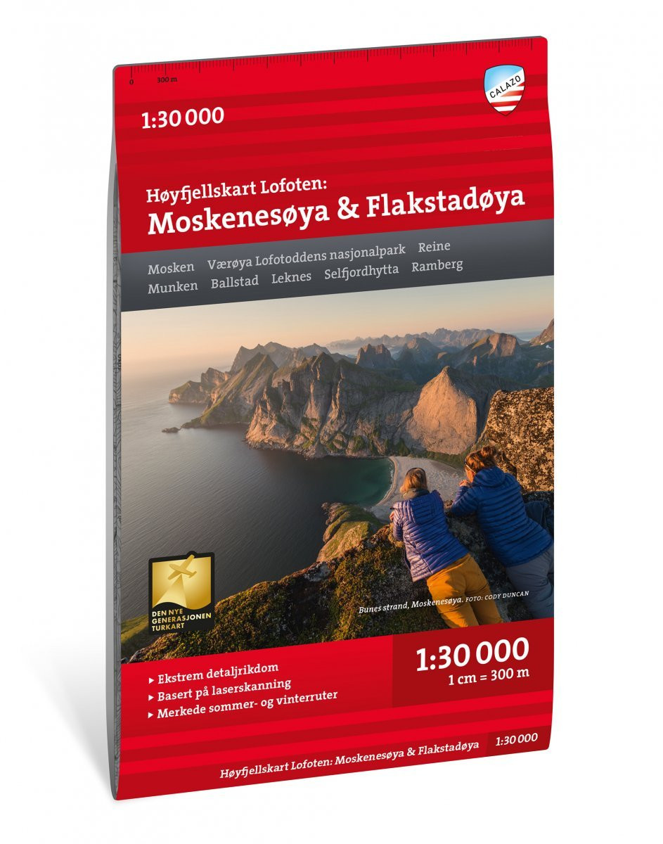 Carte Høyfjellskart Lofoten: Moskenesøya & Flakstadøya 1:30.000