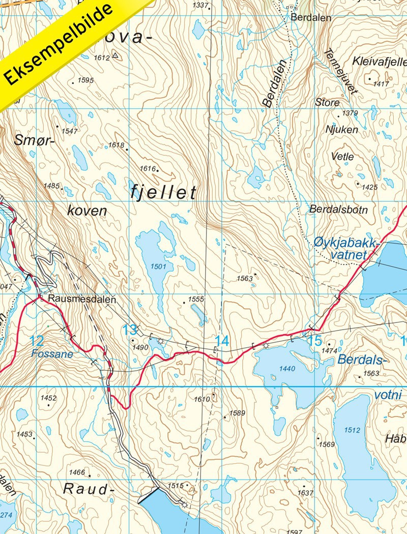 Hallingskarvet nasjonalpark 1:50 000