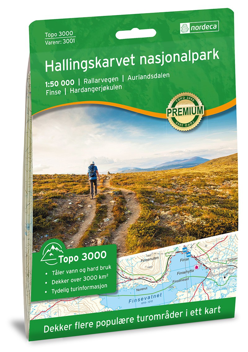 Hallingskarvet nasjonalpark 1:50 000