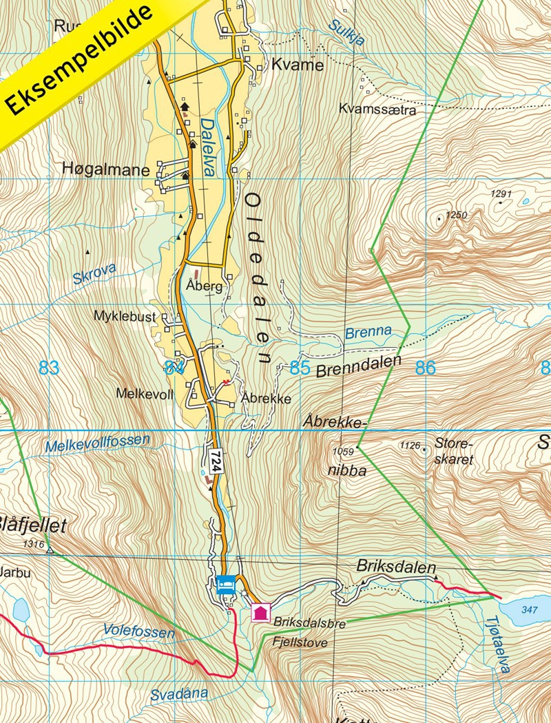 Jostedalsbreen 1:50 000