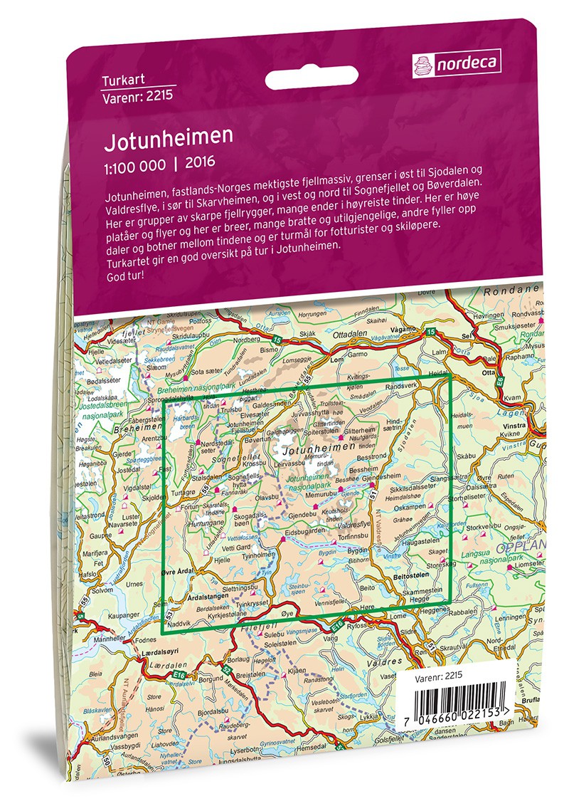 Jotunheimen 1:100 000