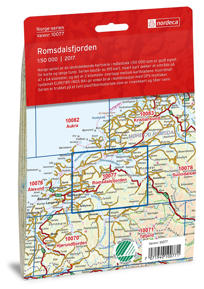 Romsdalsfjorden 1 50 000 Carte De Randonnee Nordeca Norvege Romsdalsfjorden 1 50 000 Carte De Randonnee Nordeca Norvege