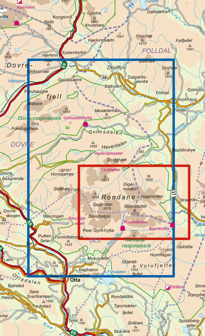Rondane Nord 1:50 000