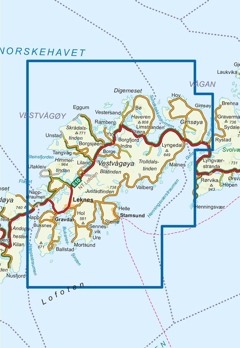 Vestvågøy 1:50 000