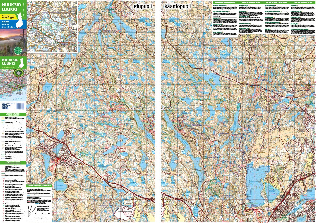 Nuuksio Luukki Outdoor Map, 1:15 000