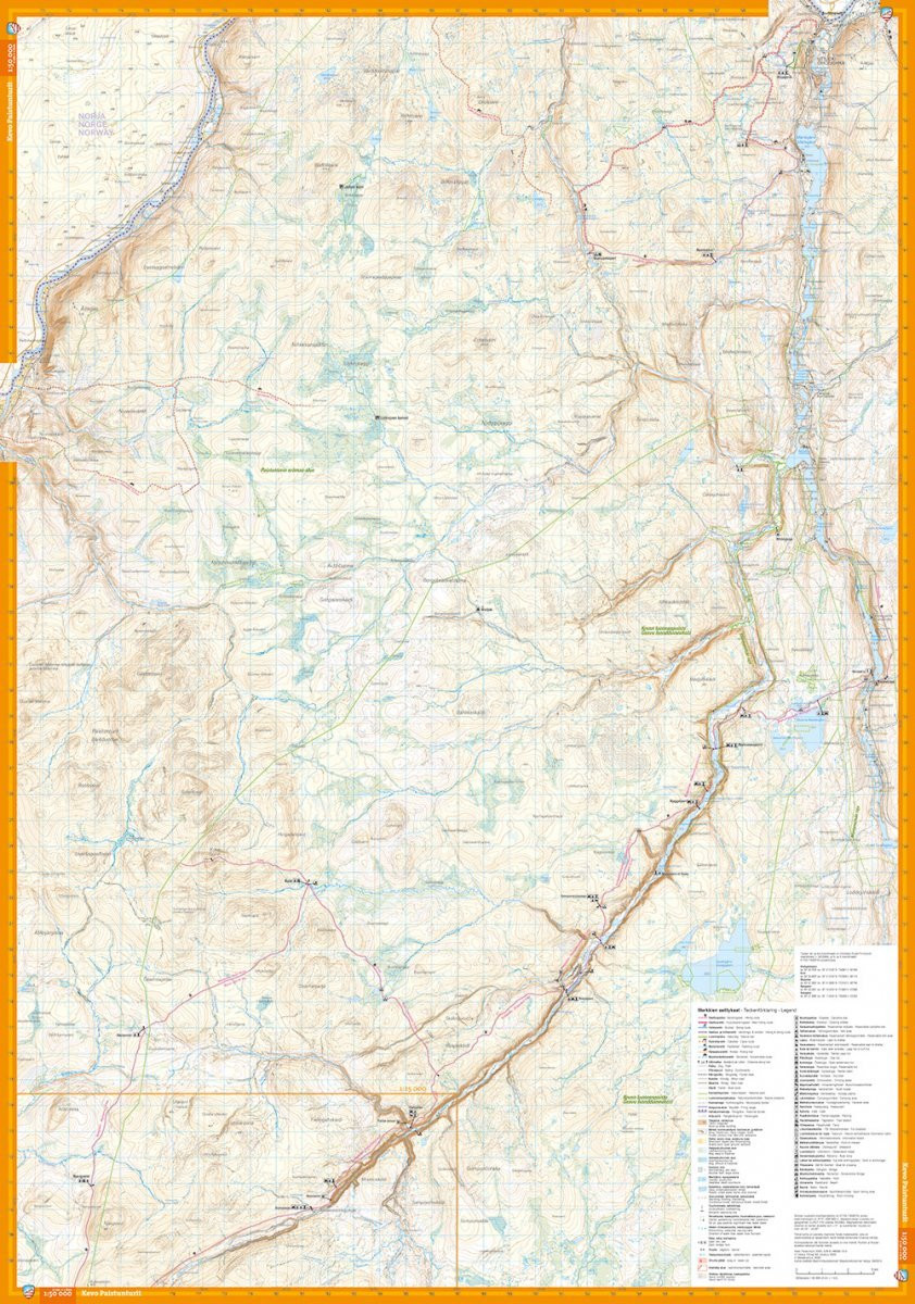Carte de randonnée Kevo Paistunturit 1:25.000/1:50.000
