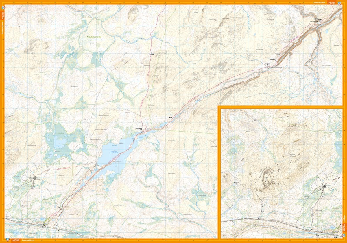 Carte de randonnée Kevo Paistunturit 1:25.000/1:50.000