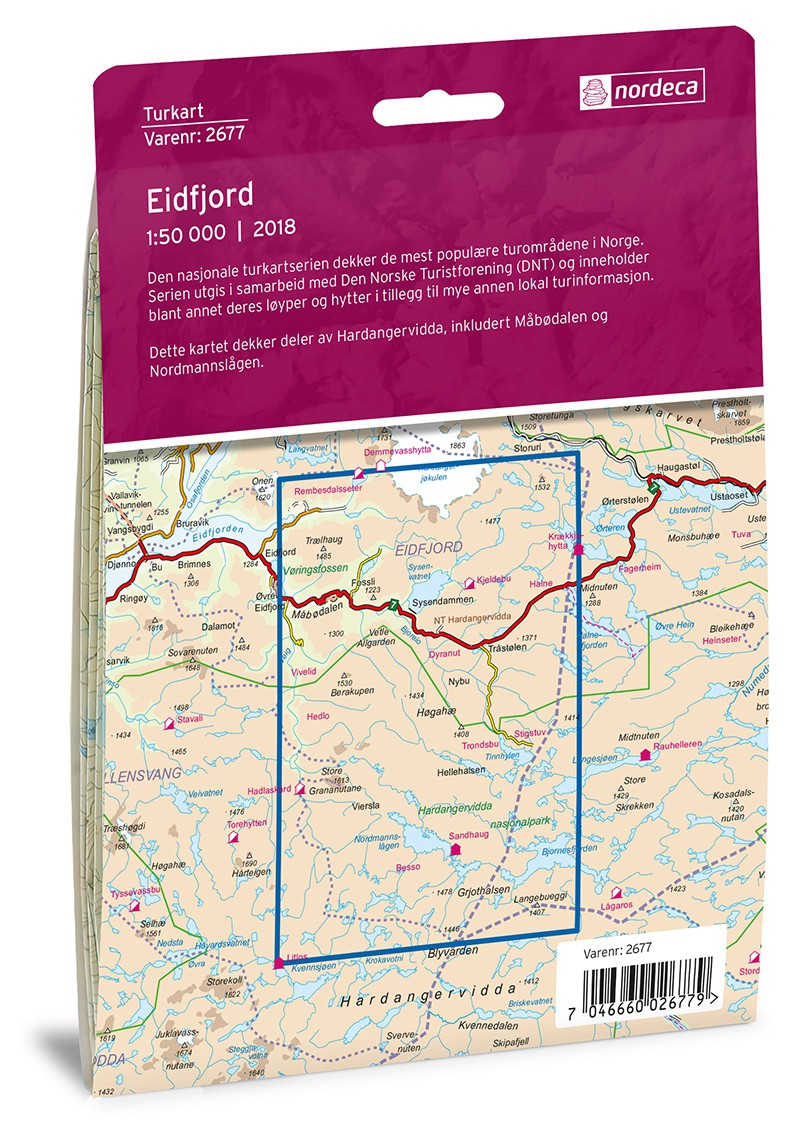 Eidfjord 1:50 000