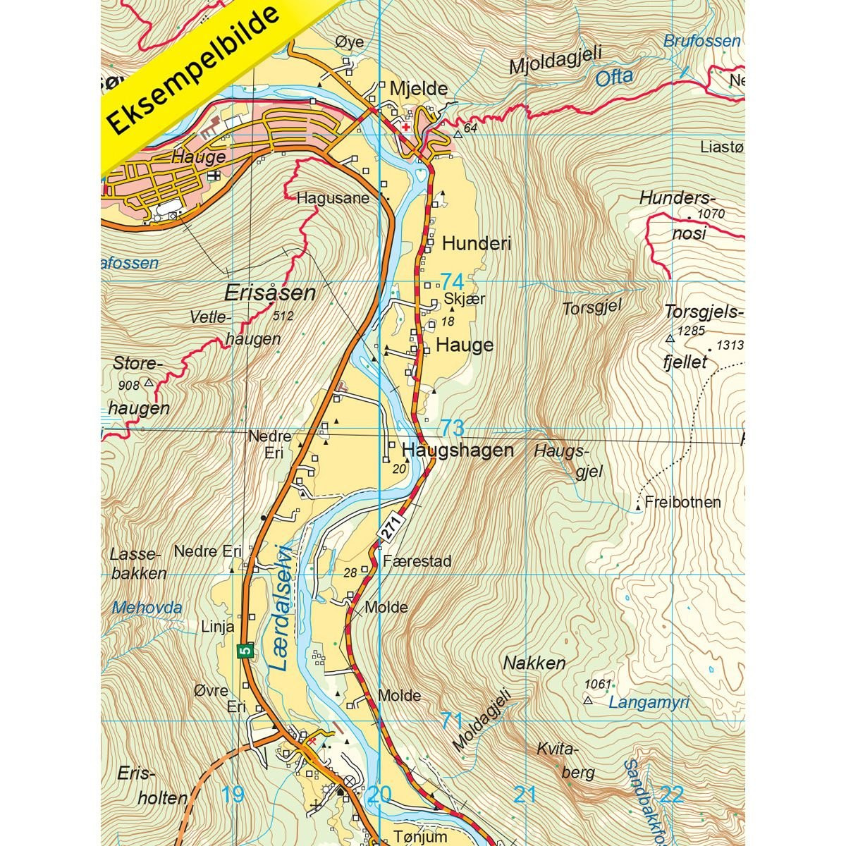 Carte de randonnée Norvège Filefjell - 1:50000