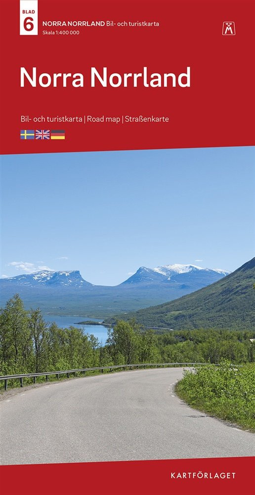 Carte routière du Nord de la Suède : Laponie Kartförlaget Norra Norrland