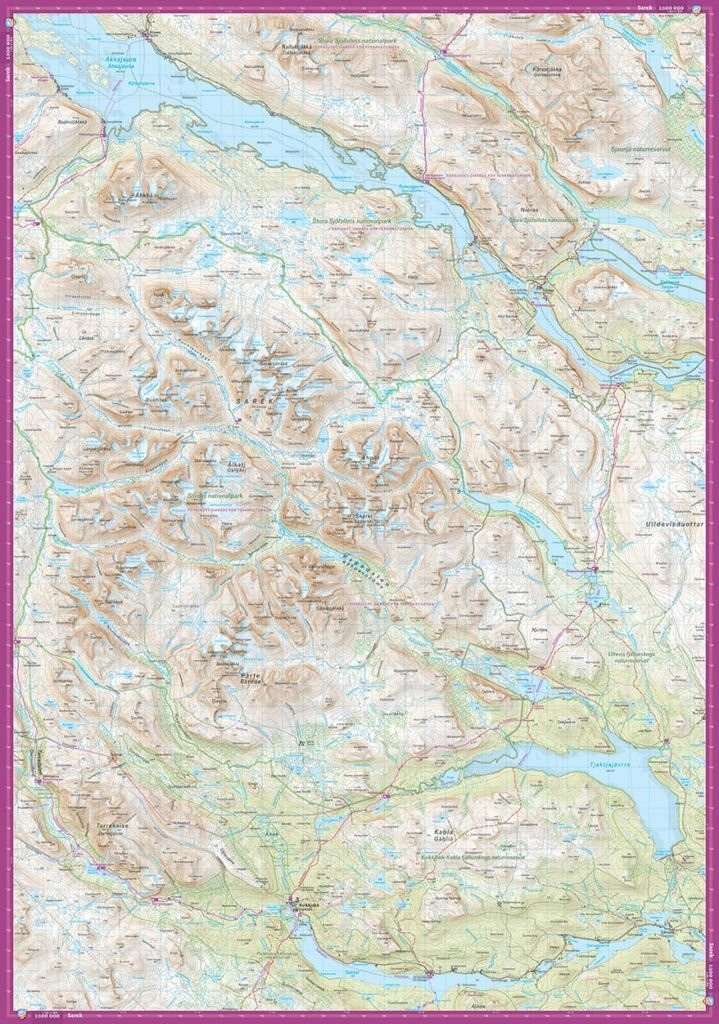 Calazo Sarek & Padjelanta 1:100 000