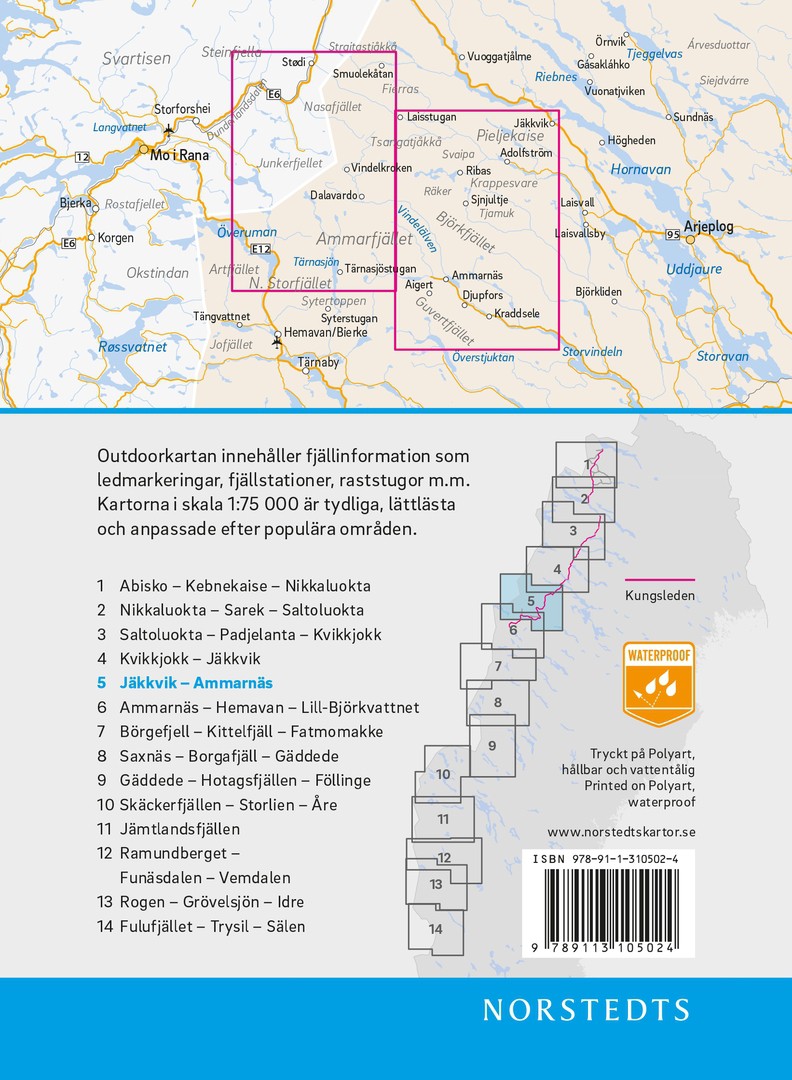 Jäkkvik-Ammarnäs 1:75 000