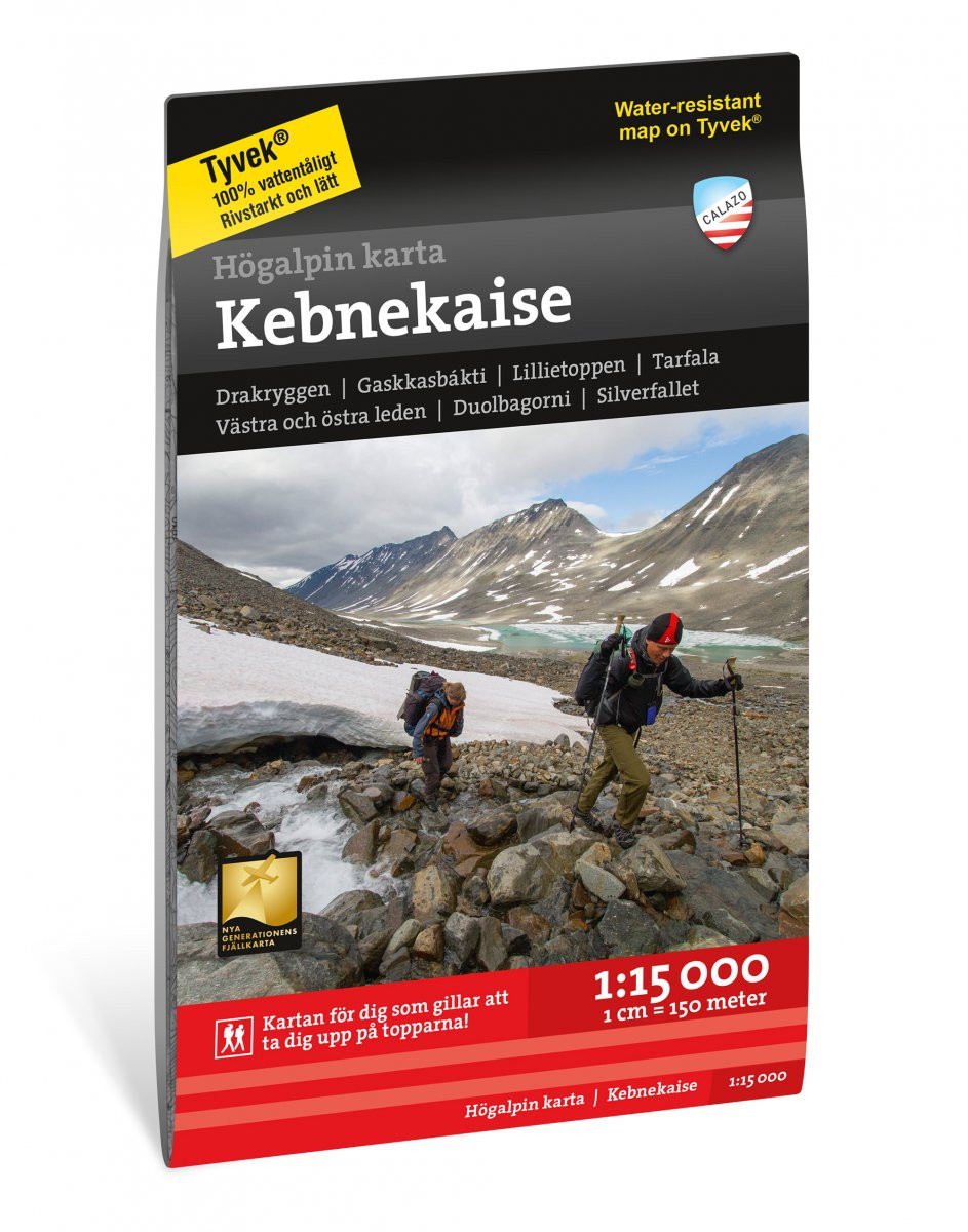 Carte Högalpin karta Kebnekaise 1:15.000