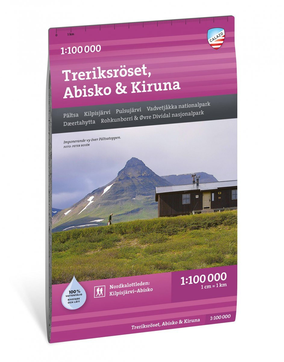 Carte Treriksröset, Abisko & Kiruna 1:100.000 - Calazo