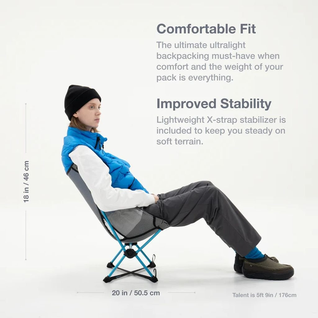 Chaise ultralègere de camping Helinox Chair Zero LT - Bleu/Cyan