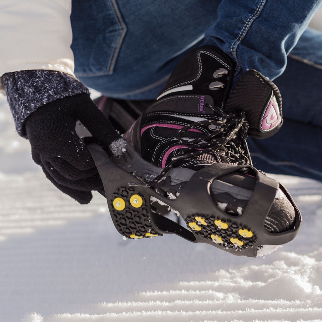 Ahlsen Crampons Neige et Glace, Crampon à Neige Antidérapant en