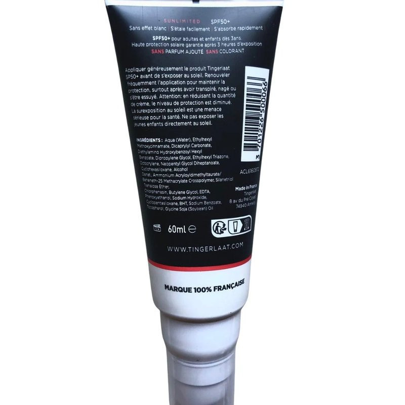 Tingerlaat Crème Solaire Invisible SPF50+ 60 ml