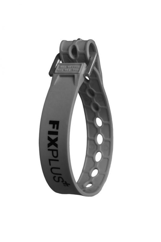 Fixplus Lot de 4 sangles d'arrimage Nano Slim Fit - Pour sécuriser, fixer, regrouper et serrer - En plastique spécial avec boucle en aluminium - 30 cm x 1,2 cm - Noir