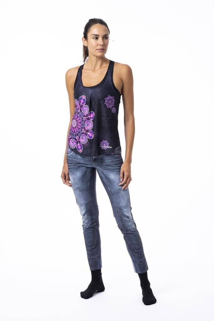 Débardeur en tissu ultraléger et respirant Crazy Top Break Woman - Mandala
