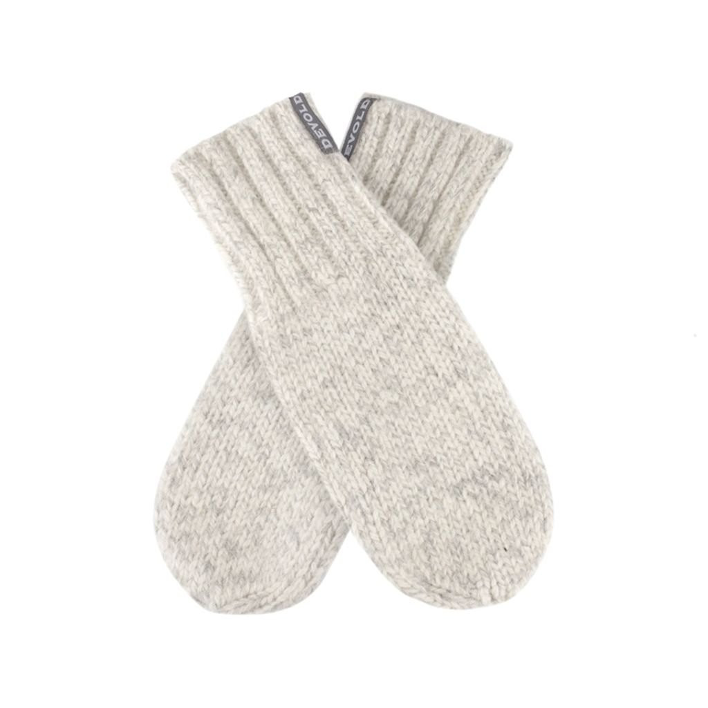 Moufles en pure laine vierge Devold Nansen Wool Mitten-Gris-Grey Melange