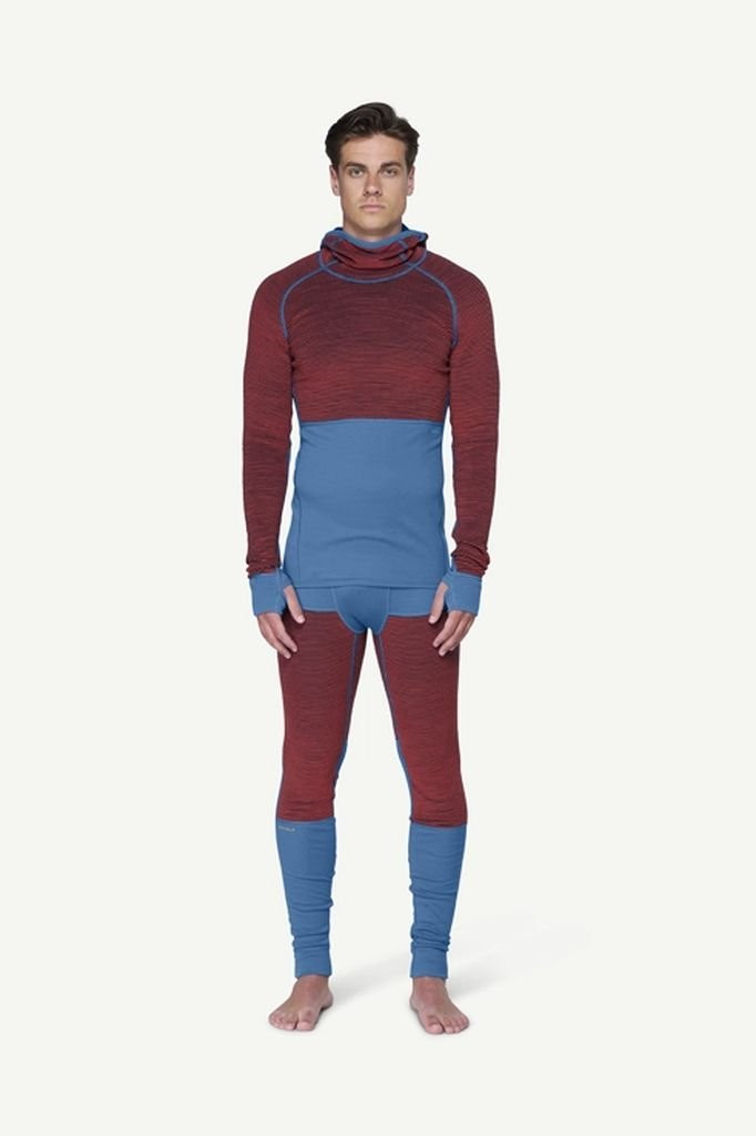 Sous-vêtement manches longues en laine mérinos Devold Tuvegga Merino Hoodie Man - Cayenne