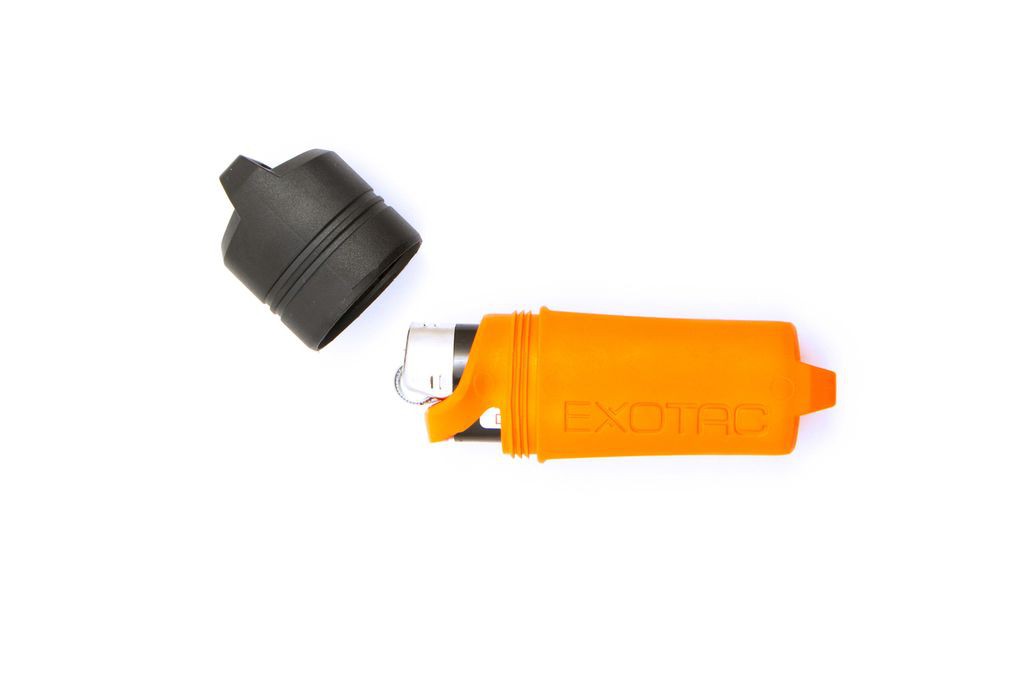 Briquet à étincelle Exotac NanoSpark - Une Main, étanche + Rangement