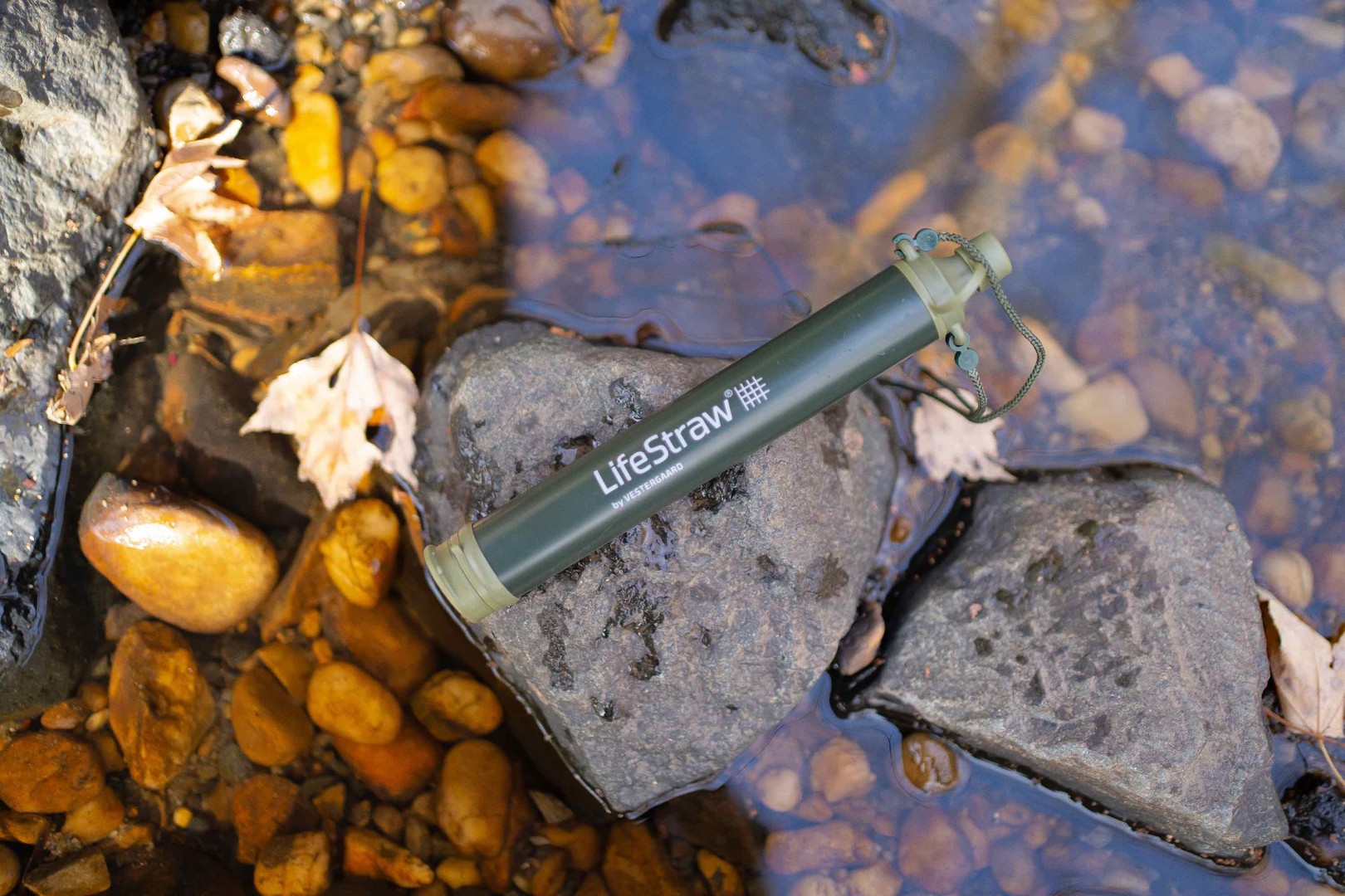 Nouveau Lifestraw Urgence Survie Randonnée vie paille Filtre à Eau Bleu Vert Acier