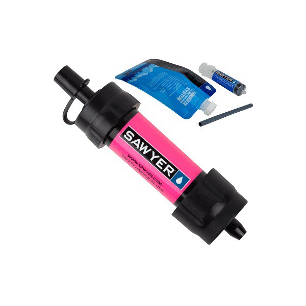 Sawyer PointOne Système De Filtration Eau – 0,1 Micron, Élimine Bactéries/Protozoaires, Sac 340ml, Compact